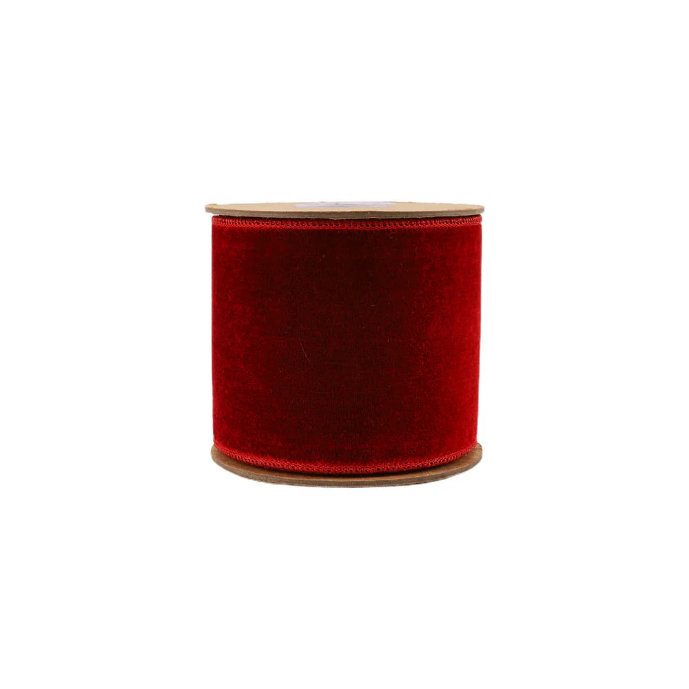 4" Wired Premium Velvet Ribbon