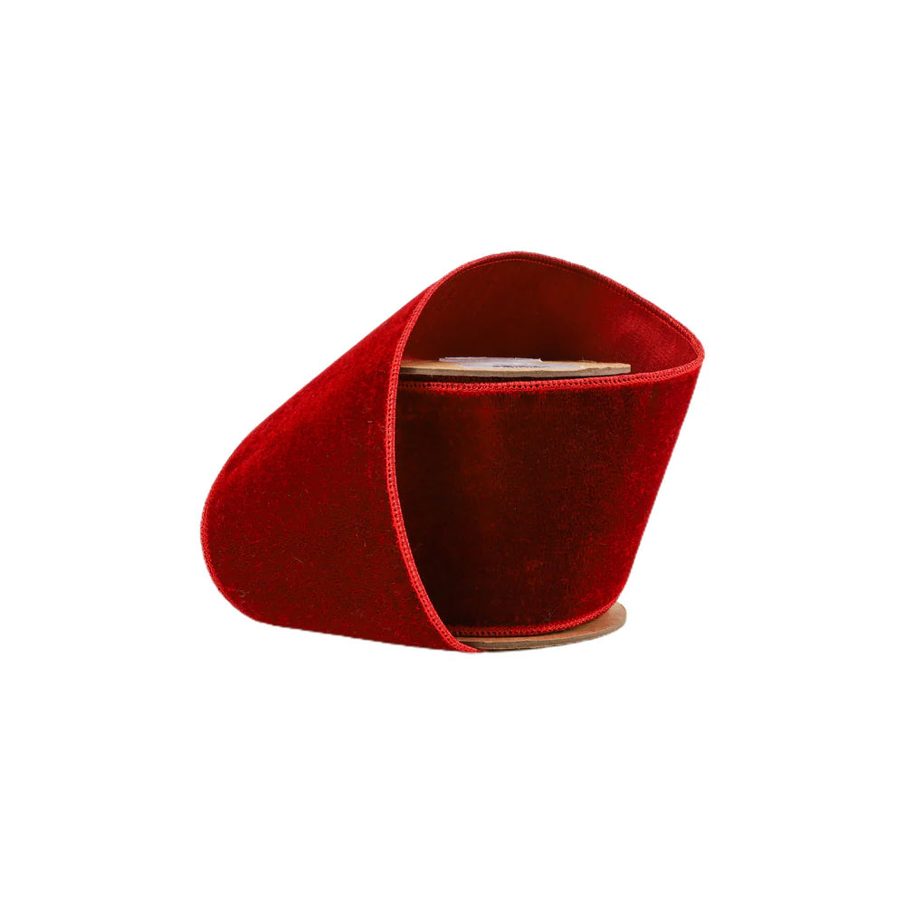 4" Wired Premium Velvet Ribbon