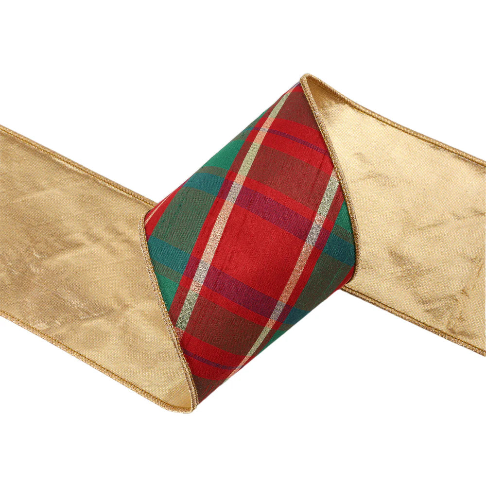 4" Wired Dupioni Ribbon