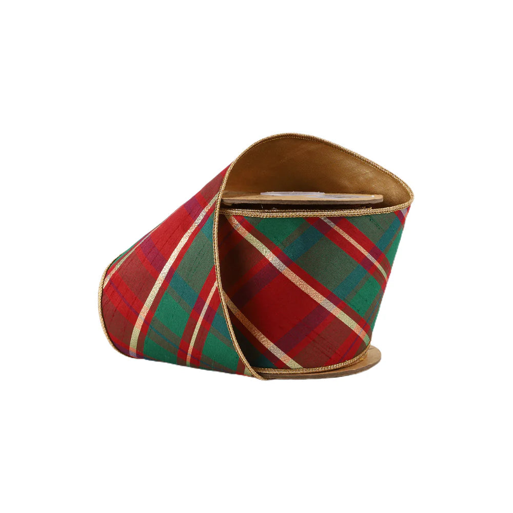 4" Wired Dupioni Ribbon