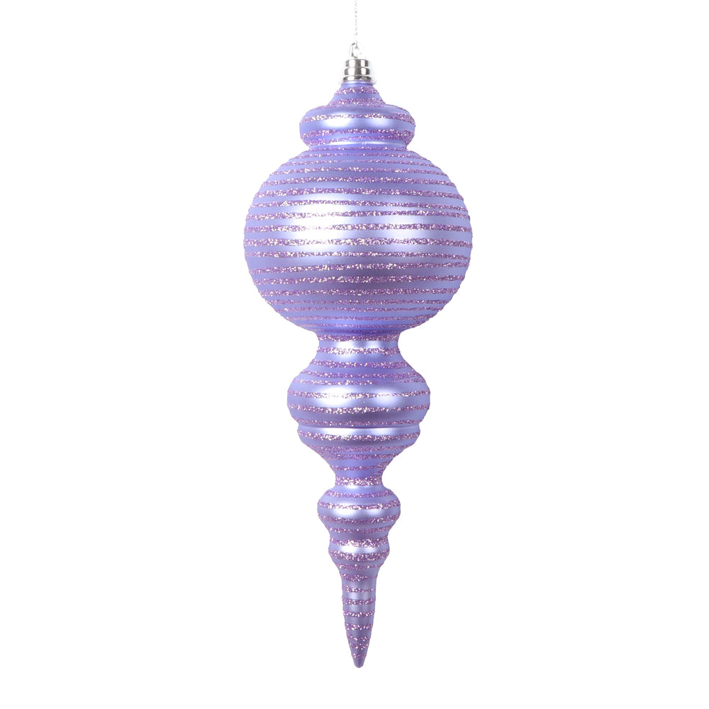 10" Matte Lavender Finial Ornament