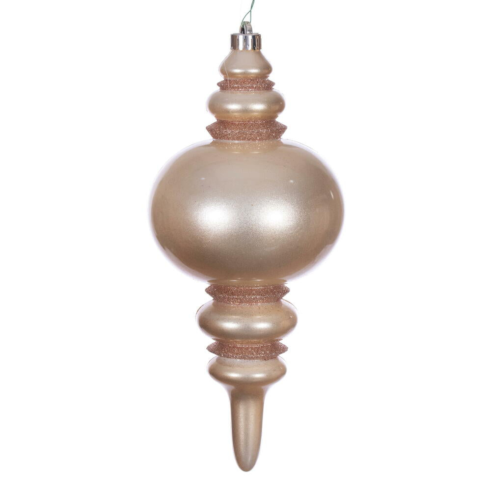 13" Café Latte Candy Glitter Finial