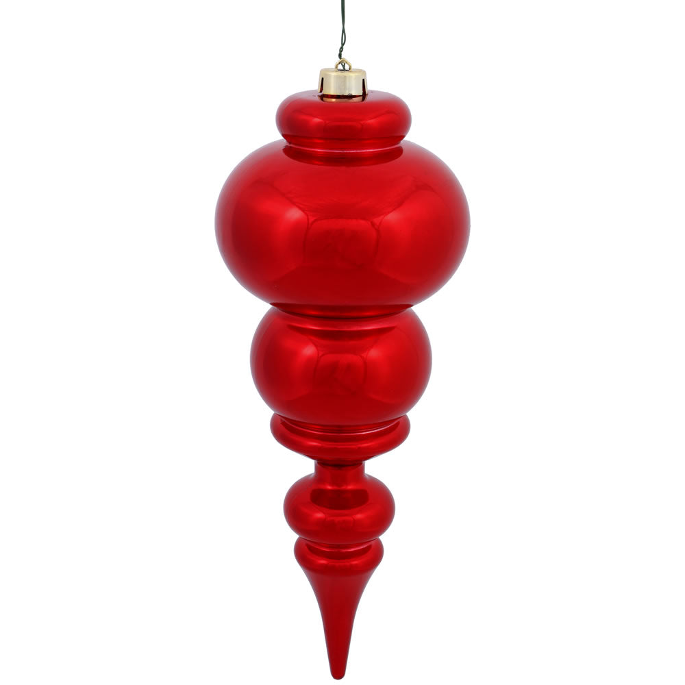 14" Red Shiny Finial