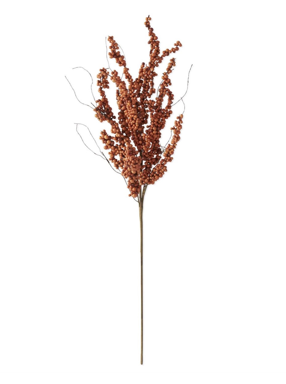 32 Inch Orange Berry Stem