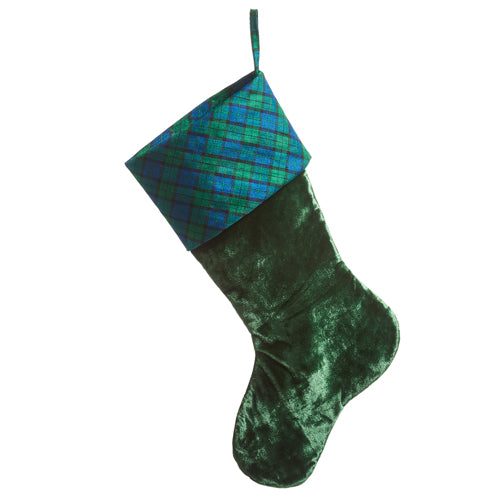 19" Black Watch Plaid Stocking