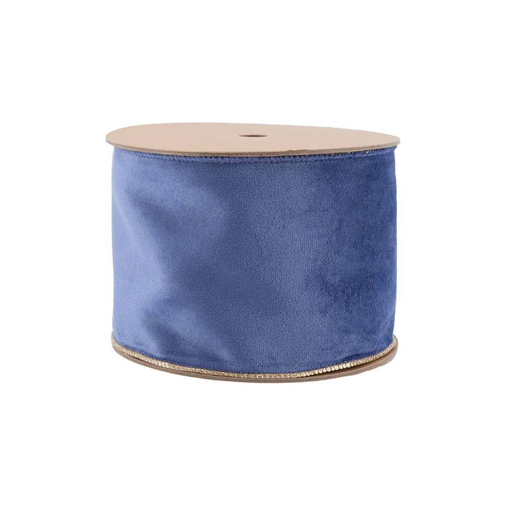 4" Reversible Classic Velvet Wired Ribbon