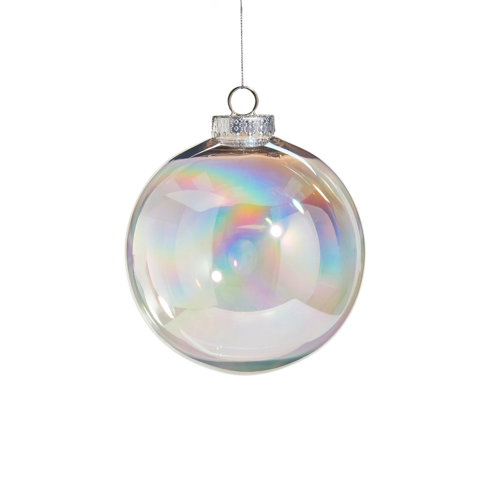 6" Clear Seamless Iridescent Ball