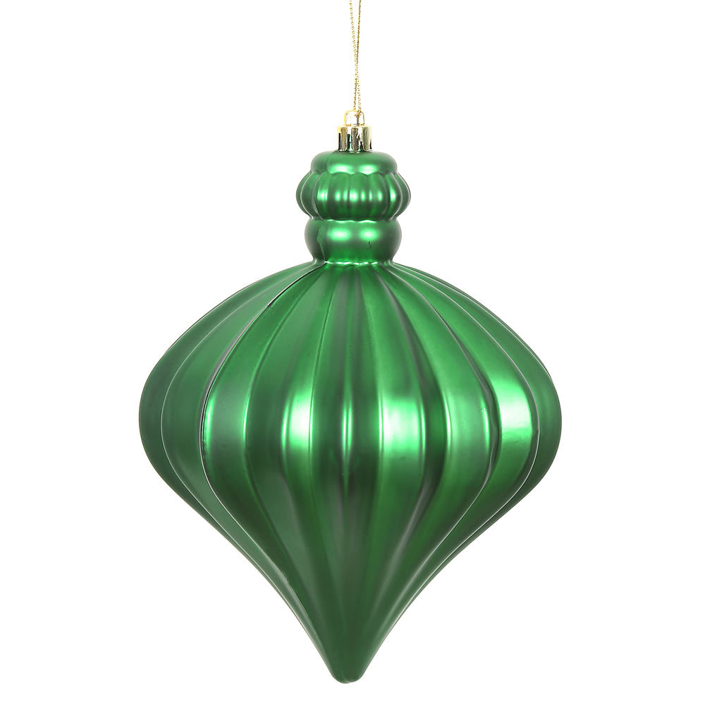 6" Green Matte Onion Drop