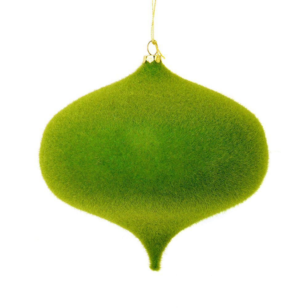 6" Moss Green Flocked Onion