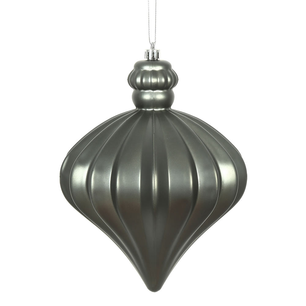 6" Pewter Matte Onion Drop