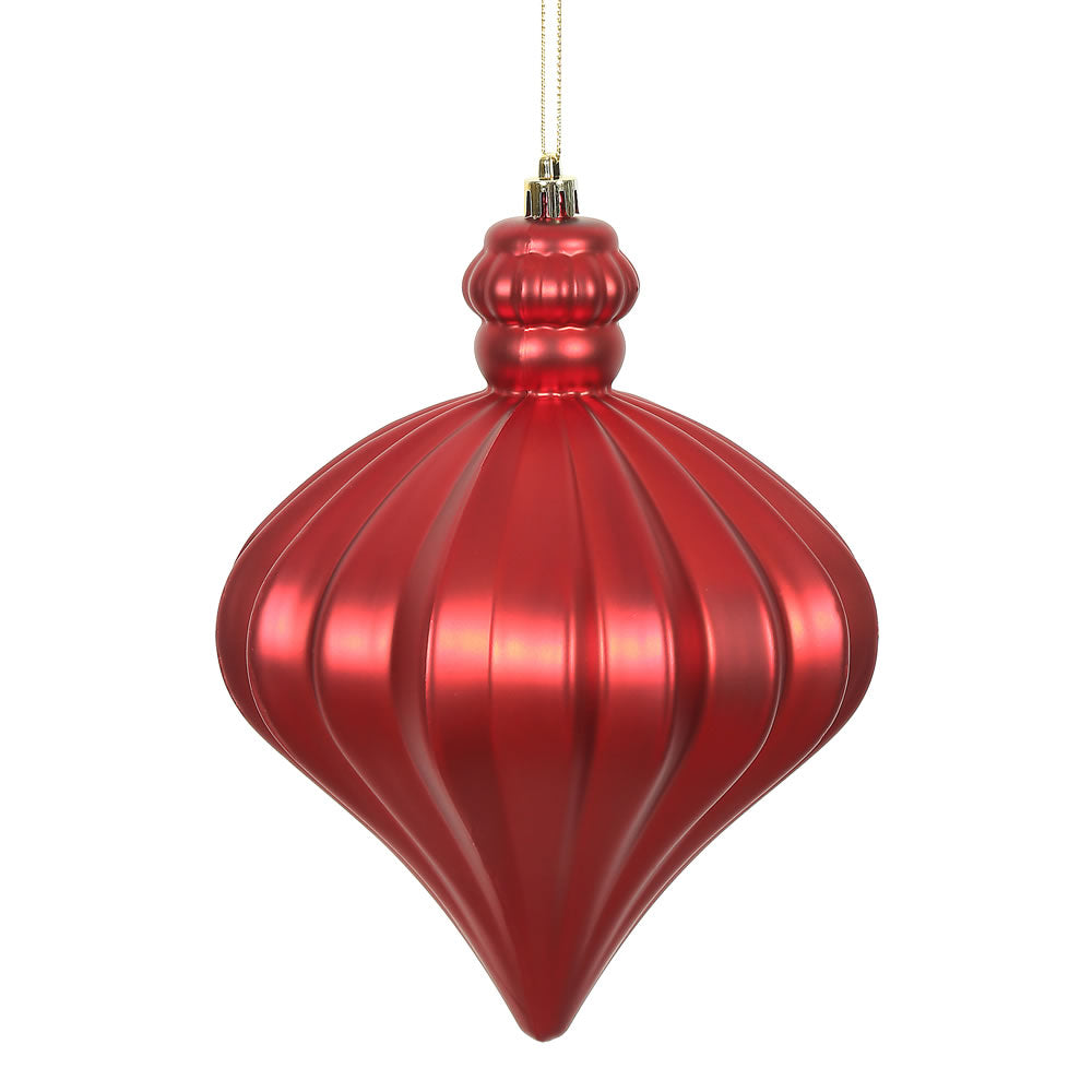 6" Red Matte Onion Drop