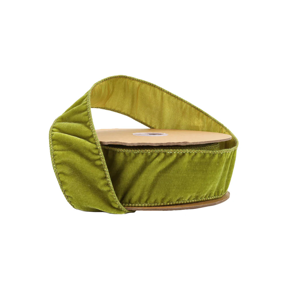 2 1/2" Wired Premium Velvet Ribbon w/ Tissue Back