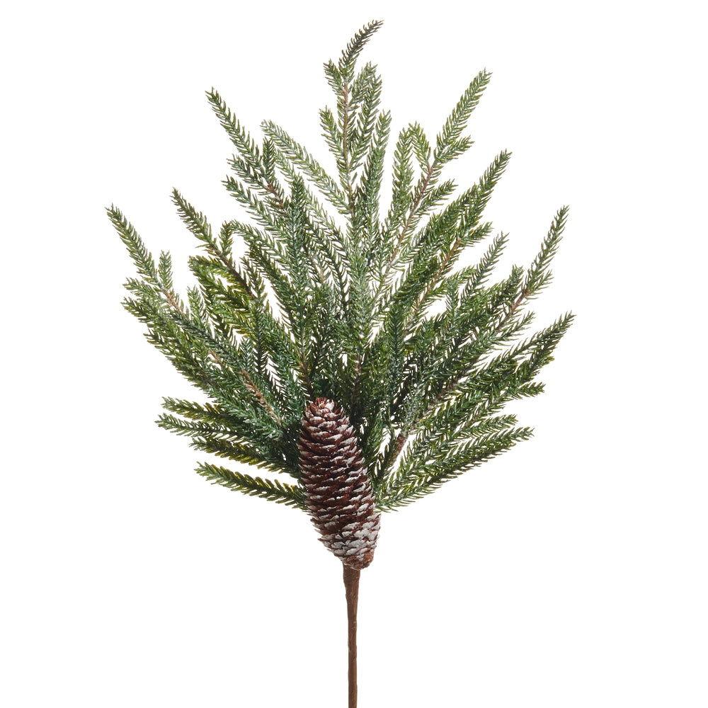 16" Snowy Pine Pick