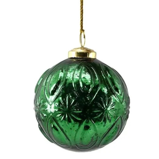 4” Green Glass Ornament