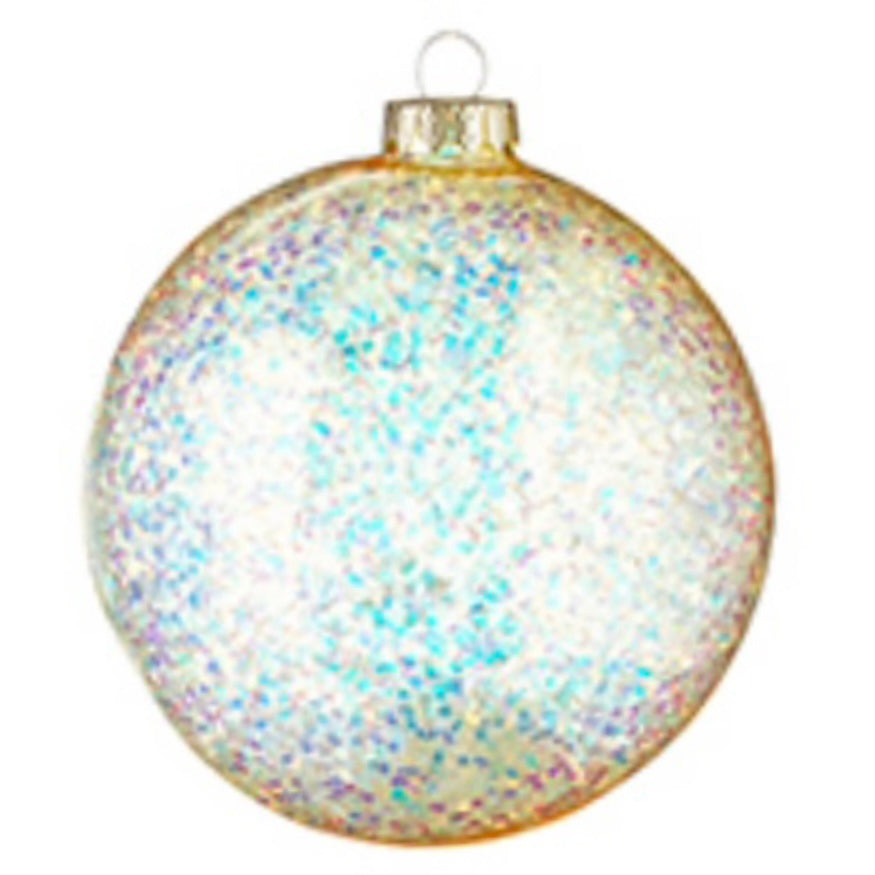 5" Glittered Ball Ornament - Gold