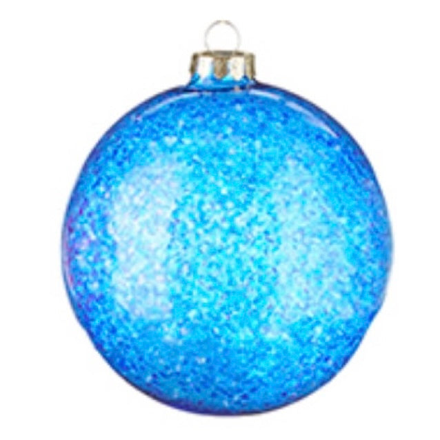 5" Glittered Ball Ornament