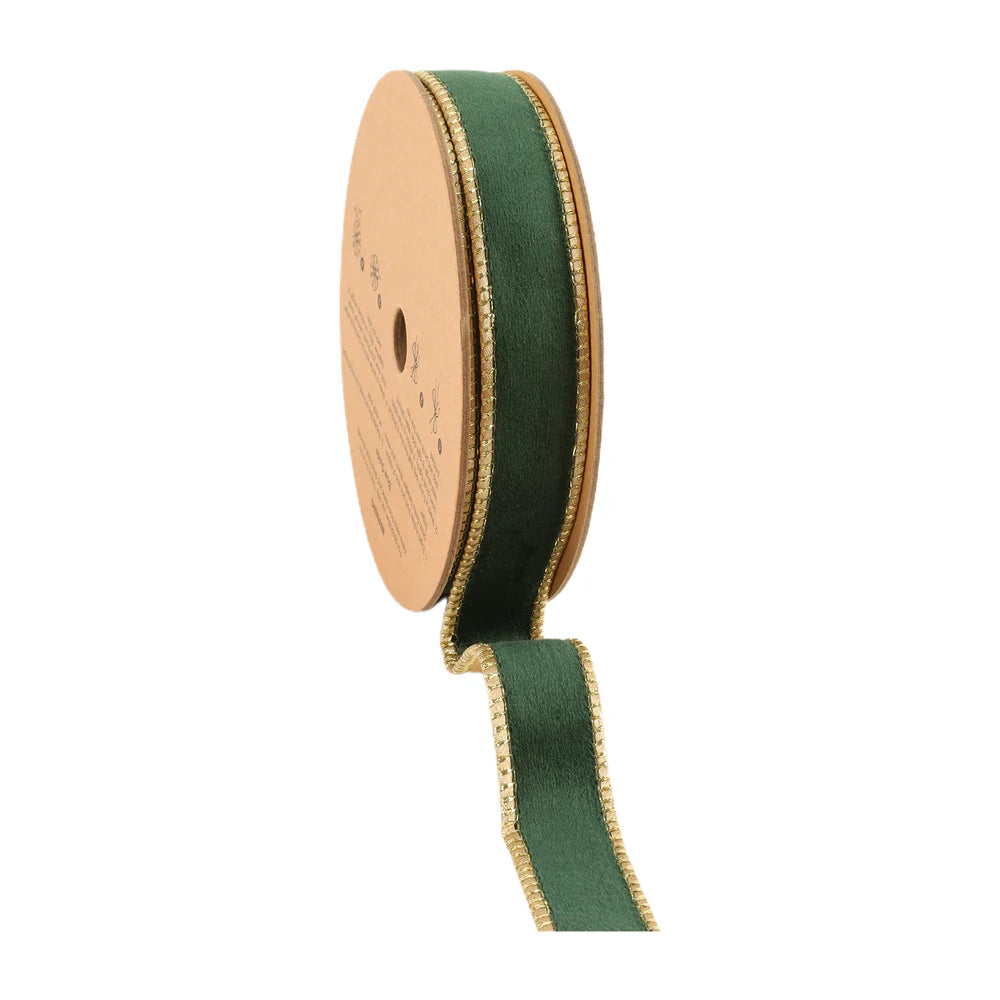 1" Reversible Classic Velvet Wired Ribbon