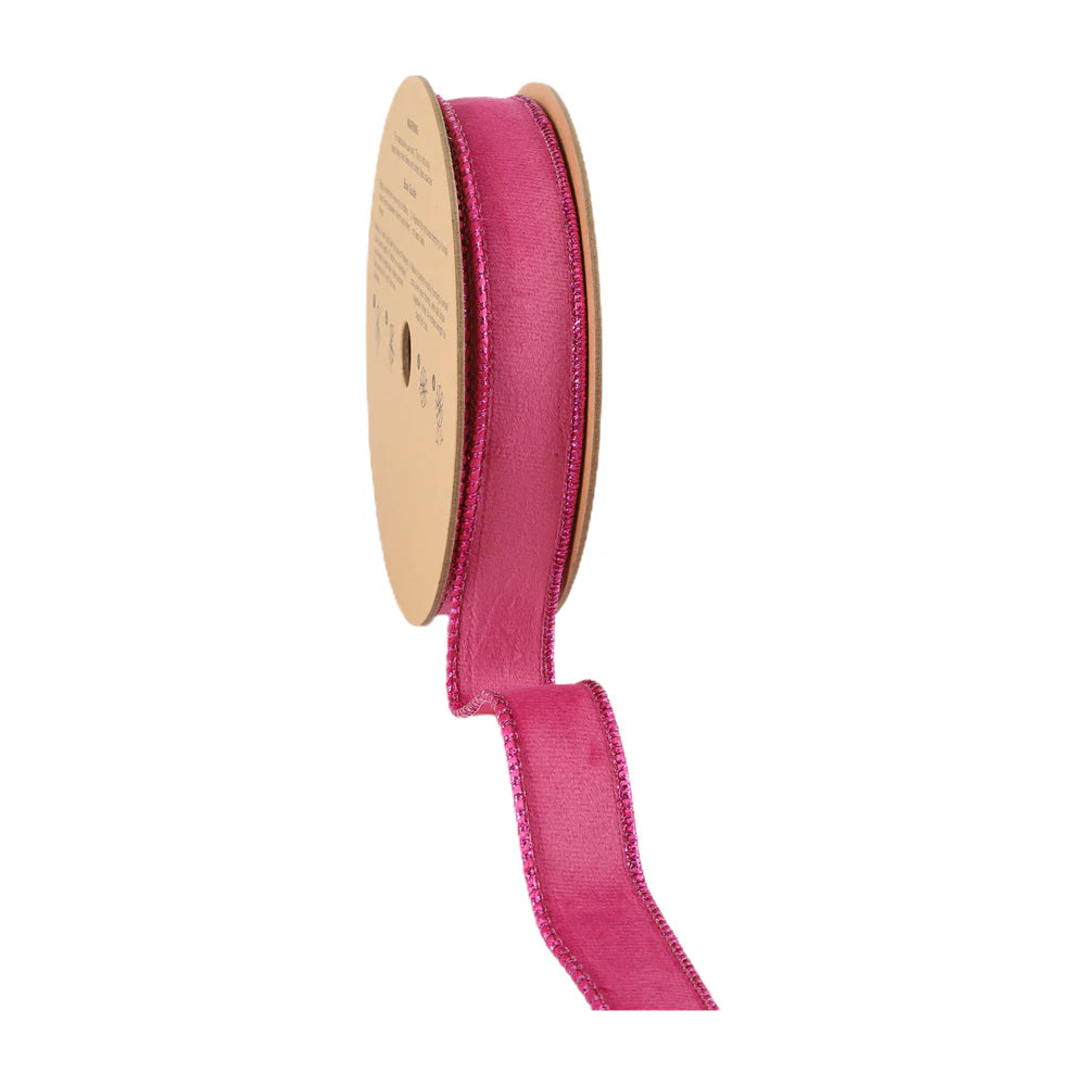 1" Reversible Classic Velvet Wired Ribbon