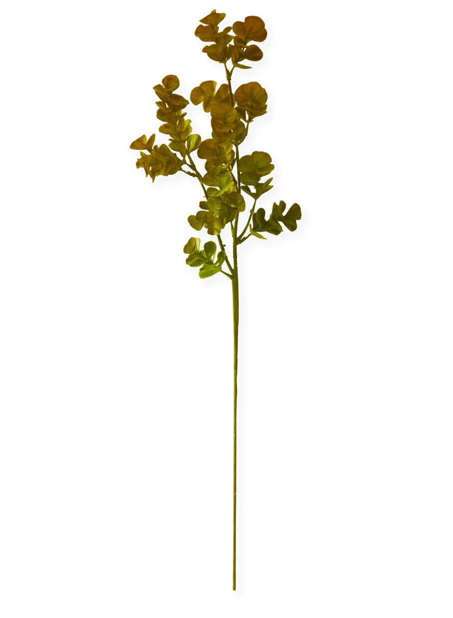 28 Inch Green with Burgundy Tips Eucalyptus Stem