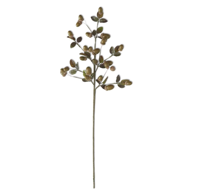 32 Inch Green Acorn Stem