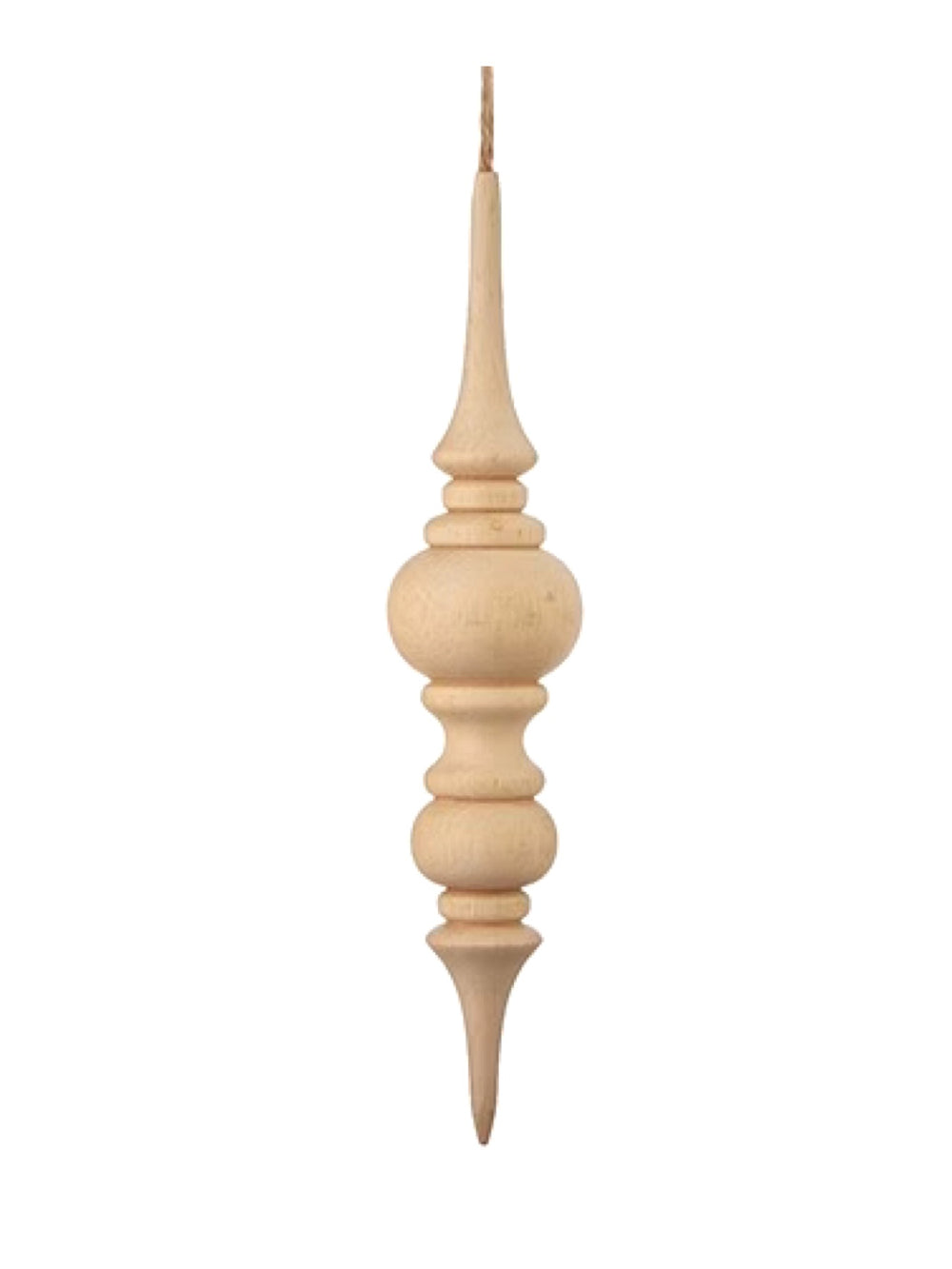 7.75" Wood Finial Ornament