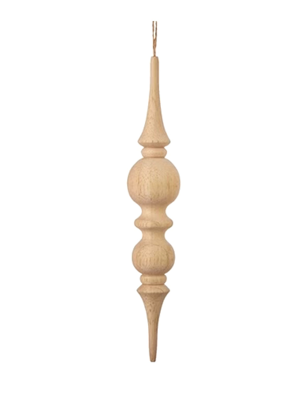 8" Wood Finial Ornament