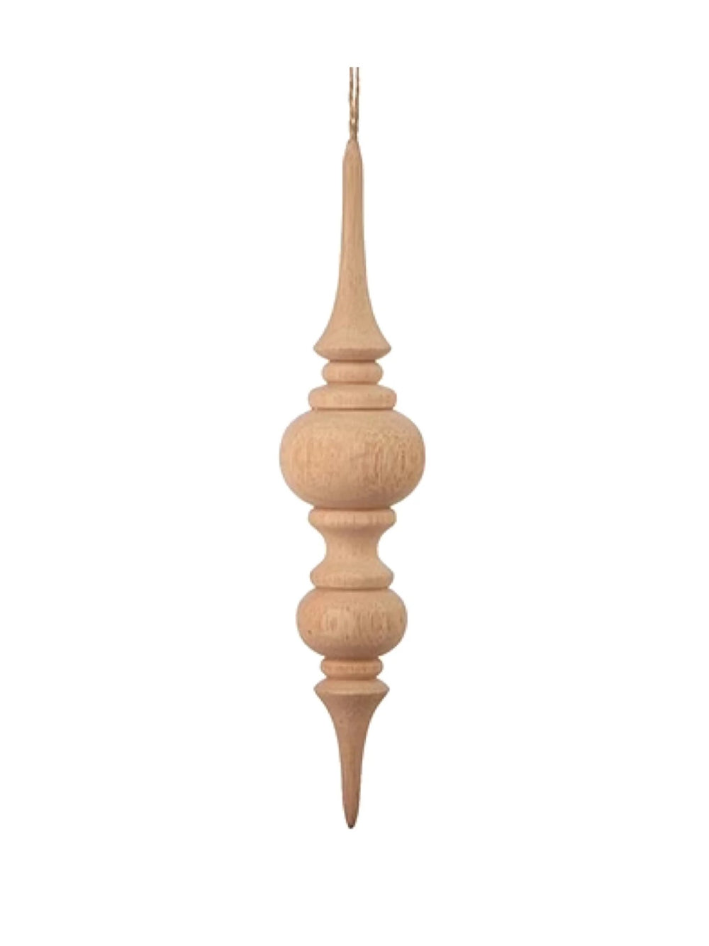 7.5" Wood Finial Ornament