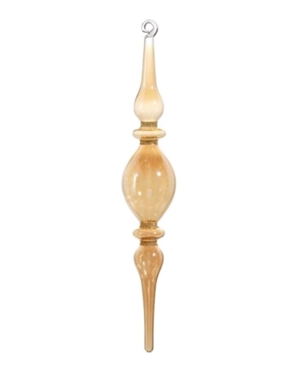 12" Champagne Finial Ornament - Double