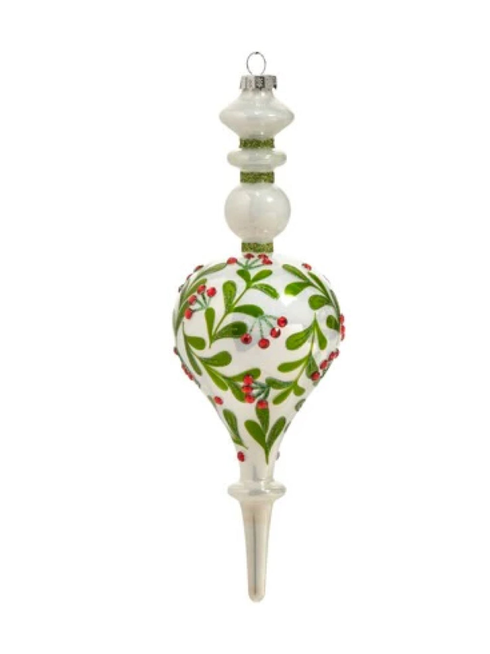 9.75" Botanical Leaf Finial Ornament - Narrow