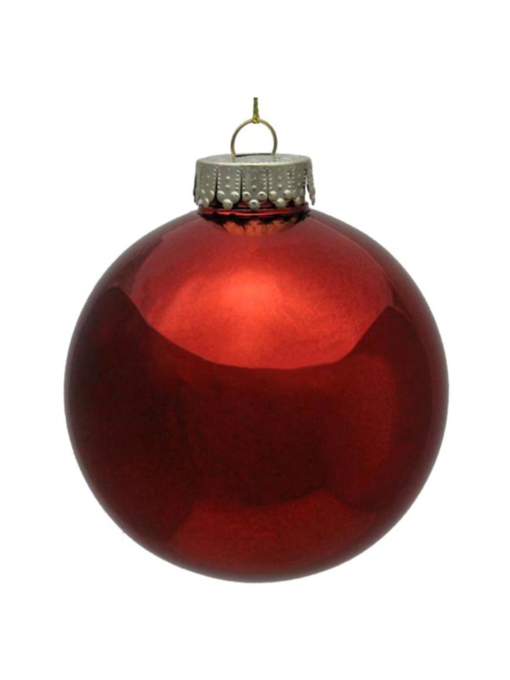 4" Seamless Ball Ornament - Shiny Red (100mm)