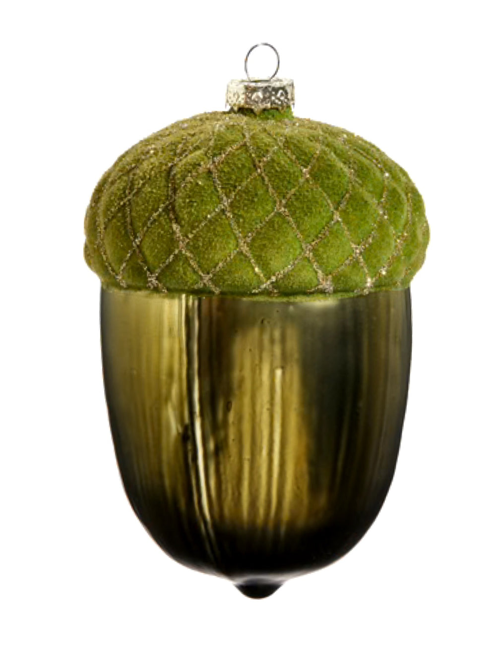 6.5" Green Acorn Ornament