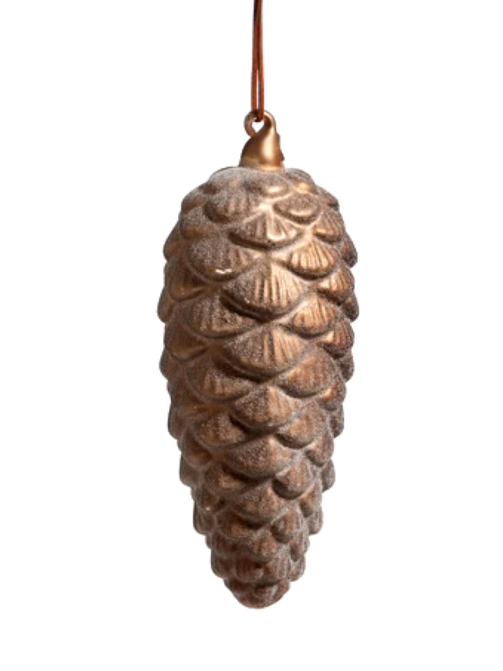 8" Iced Pinecone Ornament