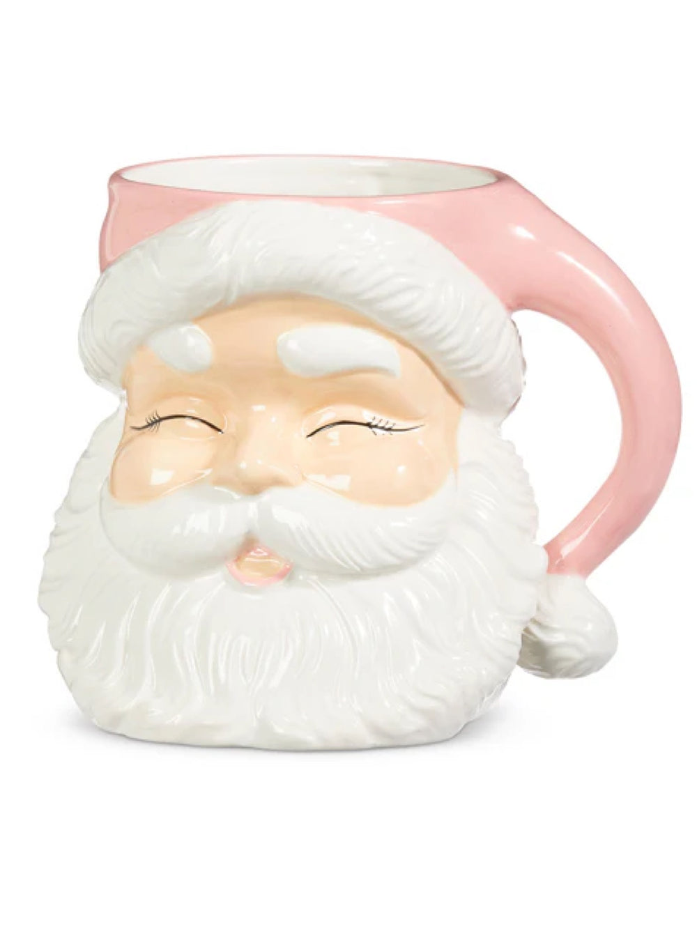 8" Pink Santa Container