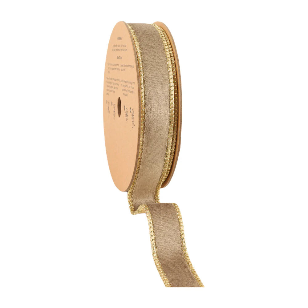 1" Reversible Classic Velvet Wired Ribbon