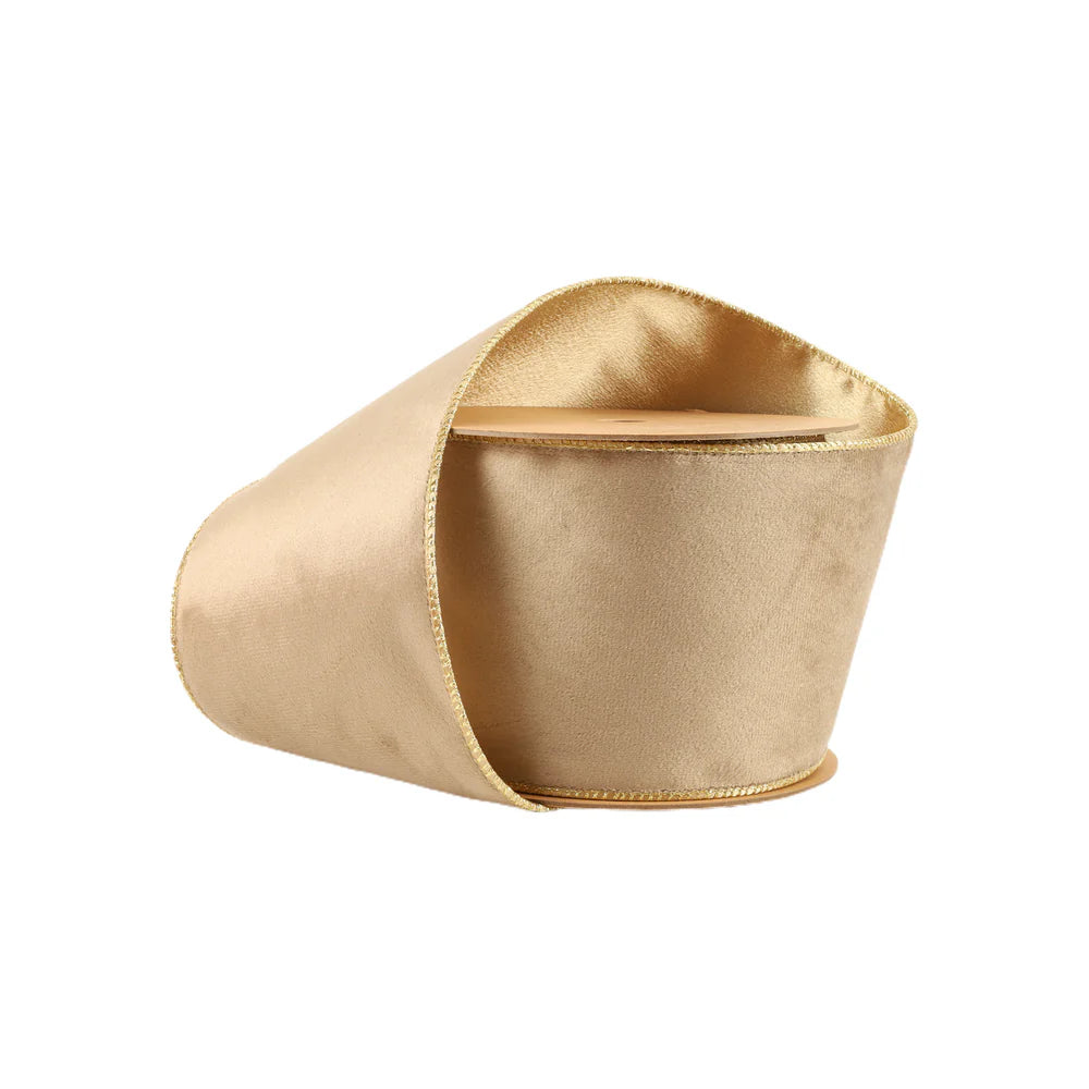 4" Reversible Classic Velvet Wired Ribbon