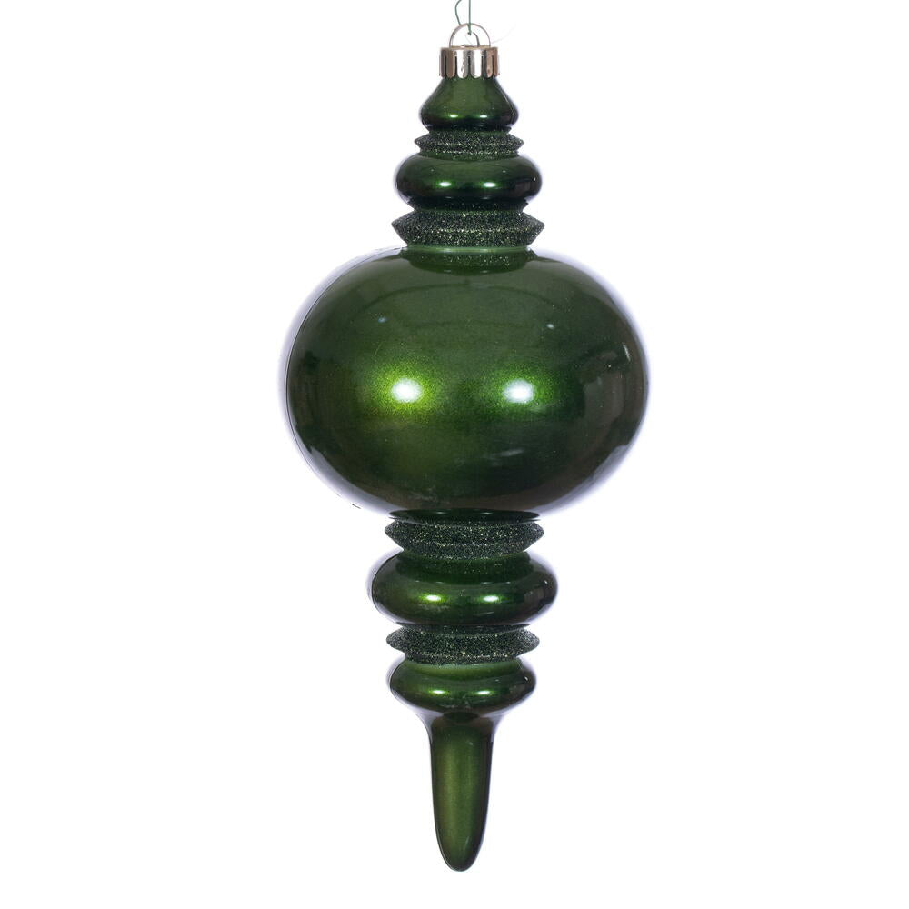 13" Moss Green Candy Glitter Finial
