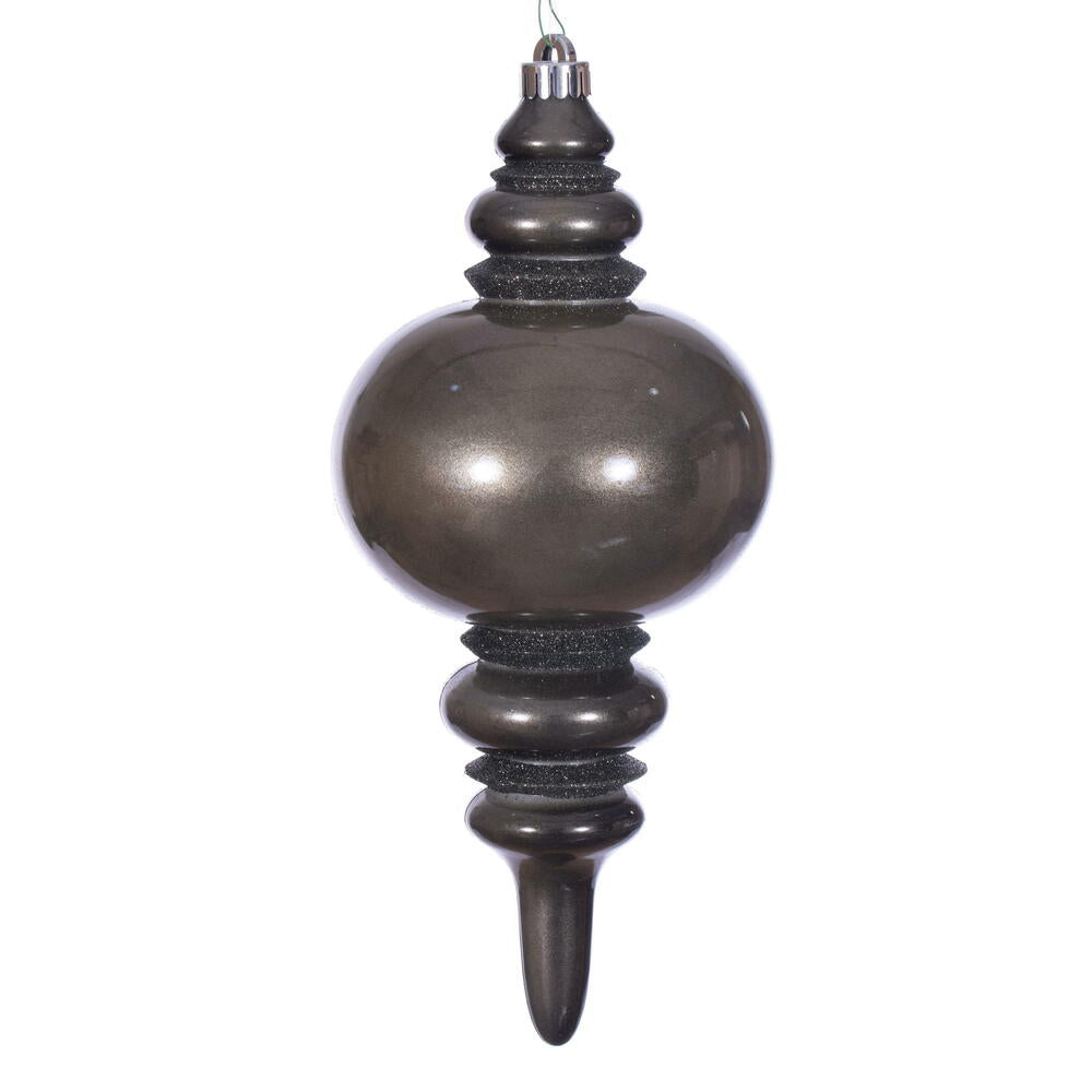 13" Gunmetal Candy Glitter Finial