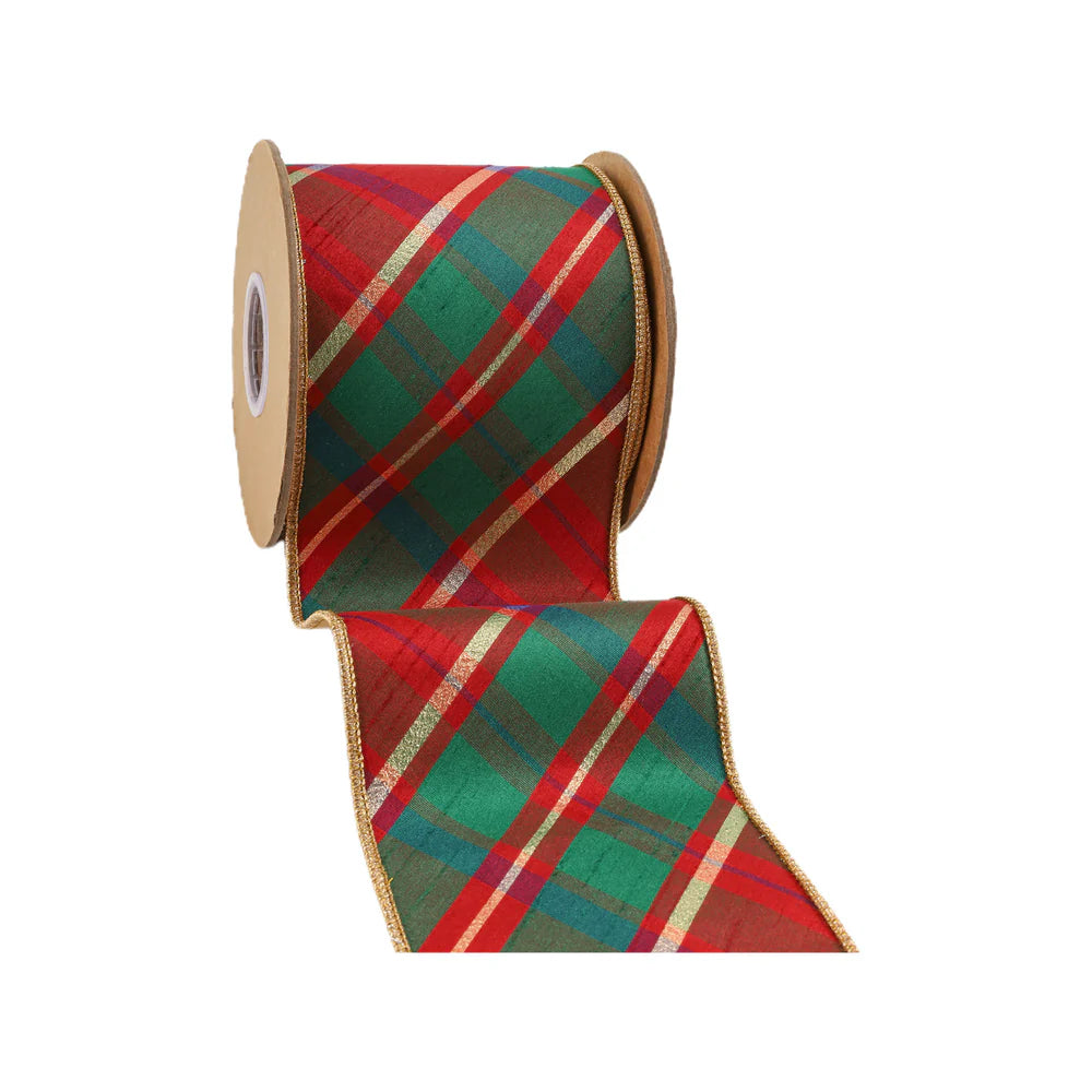 4" Wired Dupioni Ribbon