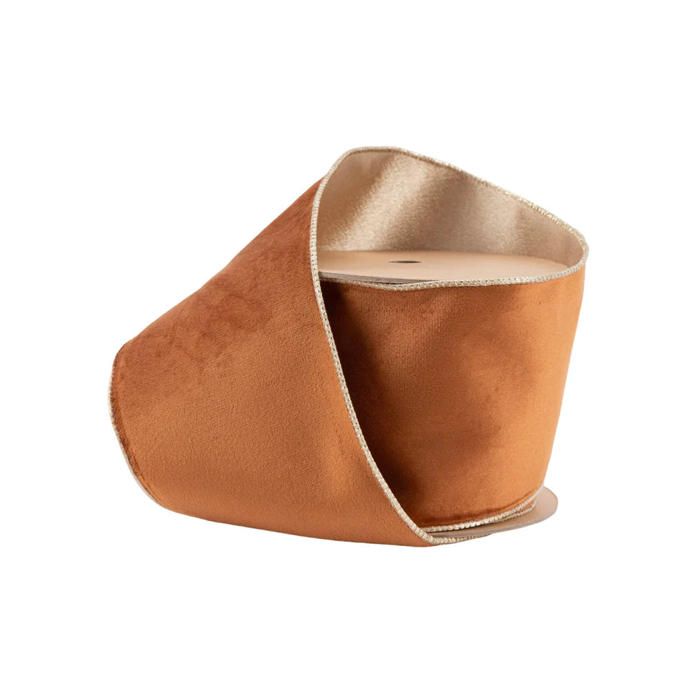 4" Reversible Classic Velvet Wired Ribbon