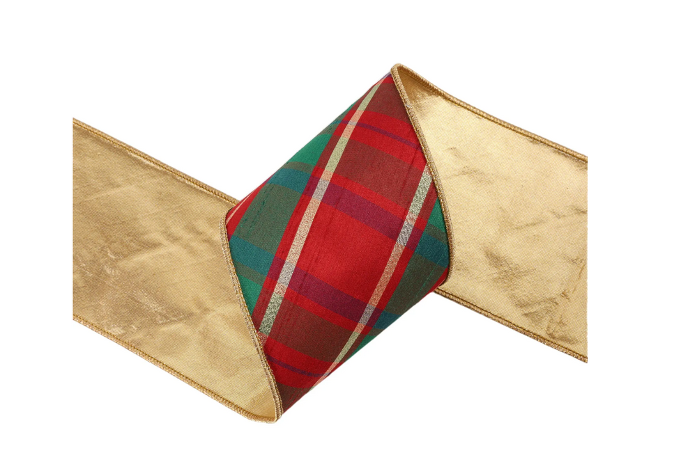 4" Wired Dupioni Ribbon