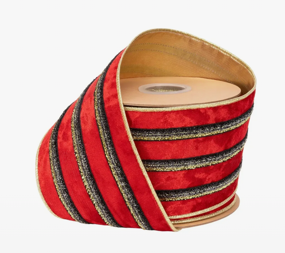 4" Wired Velvet Ribbon