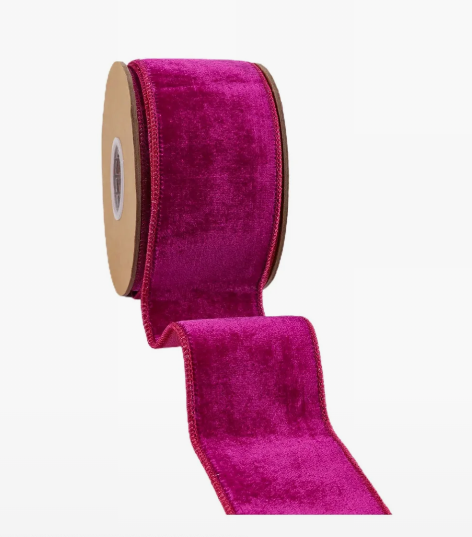 2.5" Wired Premium Velvet Ribbon