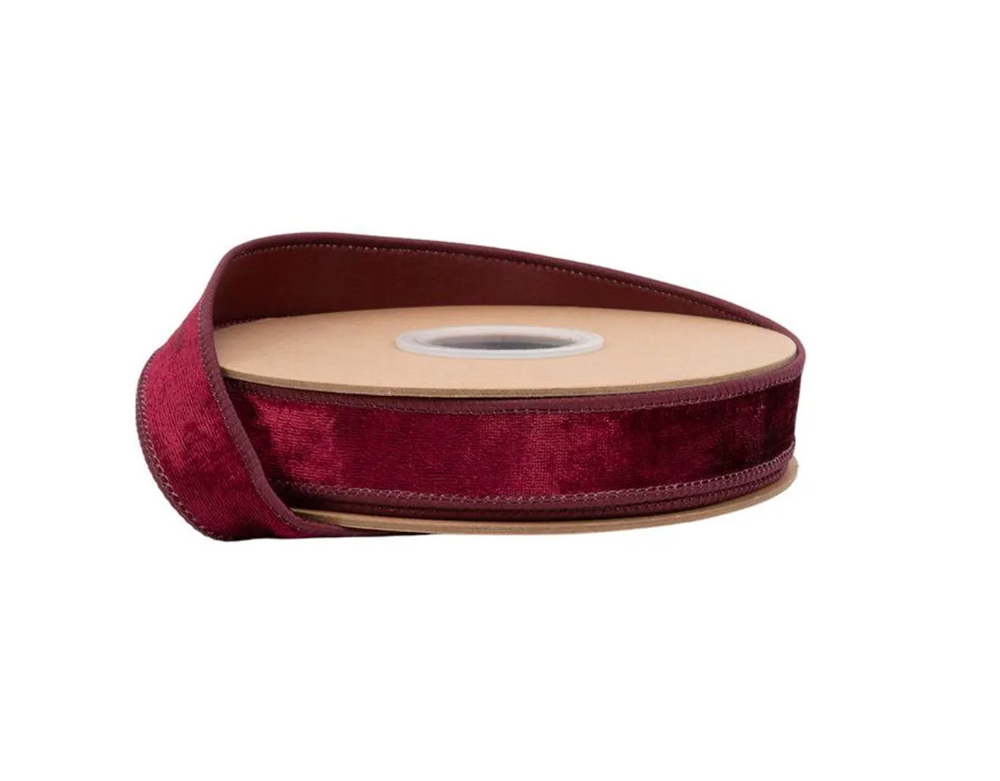 1" Wired Heritage Velvet Ribbon